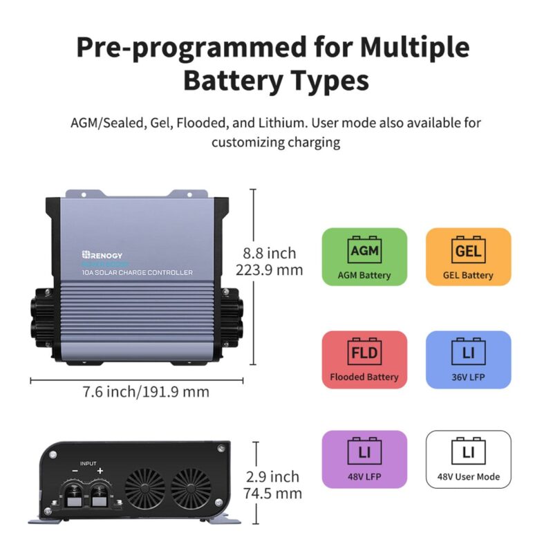 Renogy 36V/48V Rover Boost 10A MPPT Solar Charge Controller - Image 6