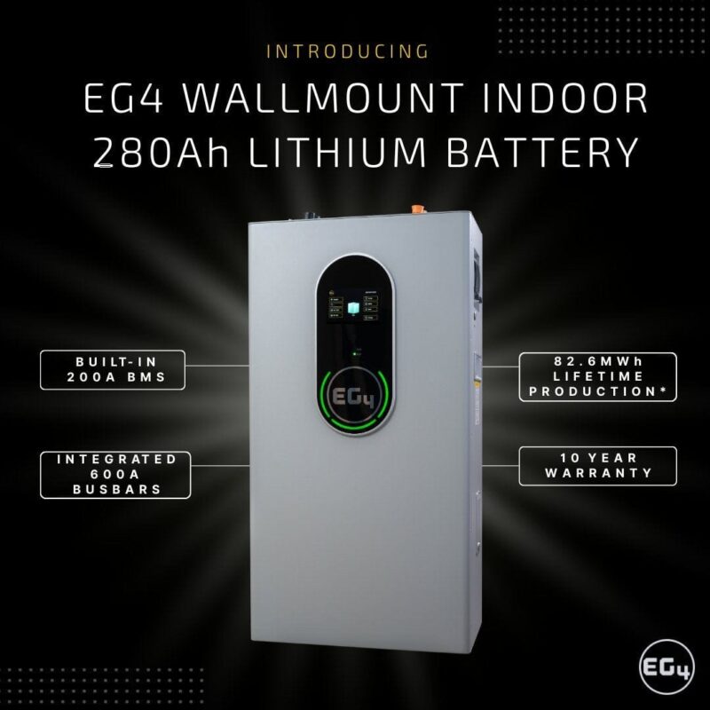 EG4 6000XP + WallMount [Indoor Battery] | 14.3kWh Capacity | Battery Storage Bundle | 48V 280Ah | Heated UL1973, UL9540A | 10-Year Warranty - Image 10