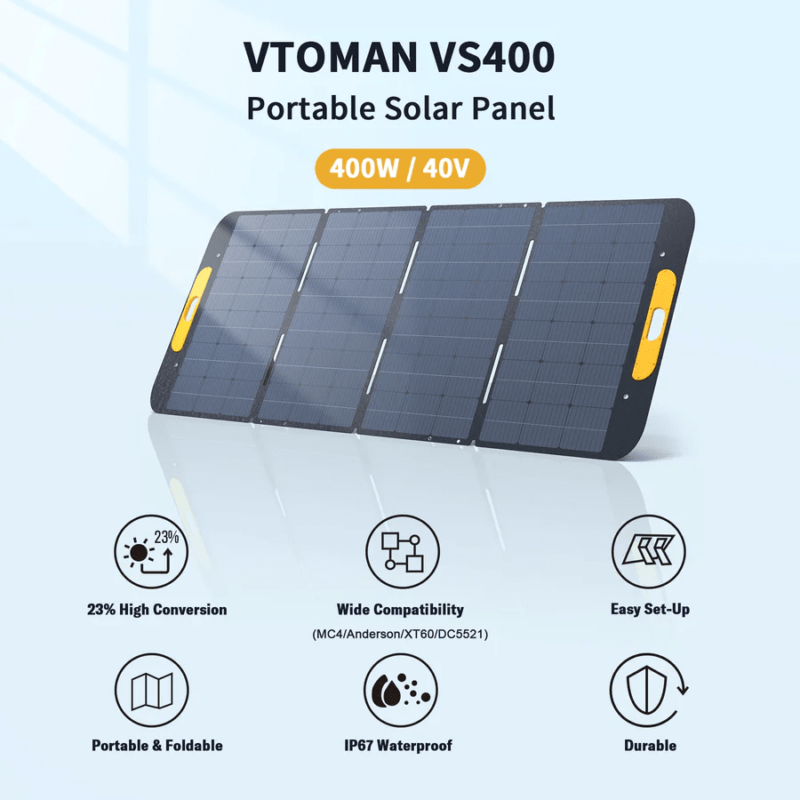 VTOMAN 400W Foldable Portable Solar Panels - Image 2