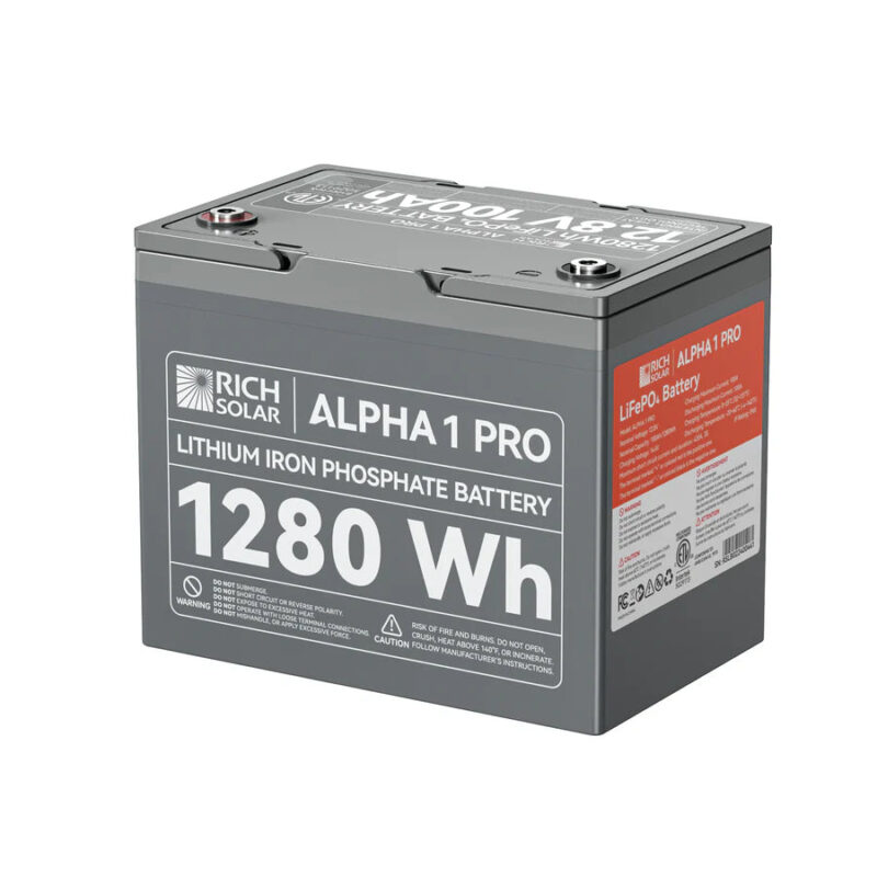 Rich Solar 12V 100Ah LiFePO4 Lithium Iron Phosphate Battery w/ Internal Heating and Bluetooth Function | ALPHA 1 | ALPHA 1 LITE | ALPHA 1 PRO - Image 15
