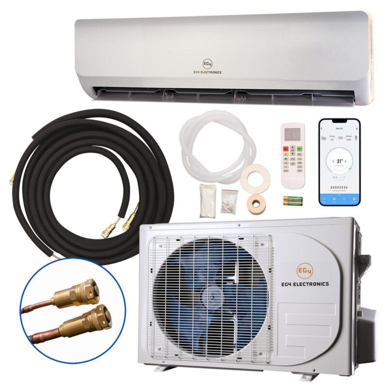 EG4 12K Mini-Split Air Conditioner Heat Pump | 12000 BTU | SEER2 28.5 | Plug-N-Cool Do-It-Yourself Installation