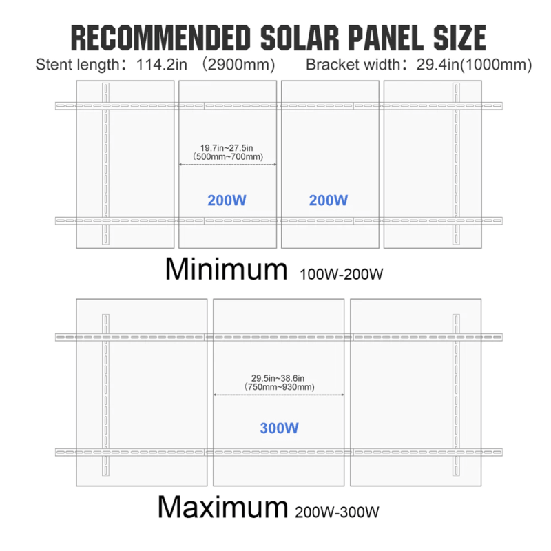 Adjustable Multi-Piece Solar Panel Mounting Brackets | 1-4 Pieces of Solar Panels - Image 8